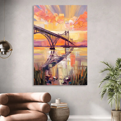 Chesapeake Bridge Panorama Living Room - Canvas Wall Art