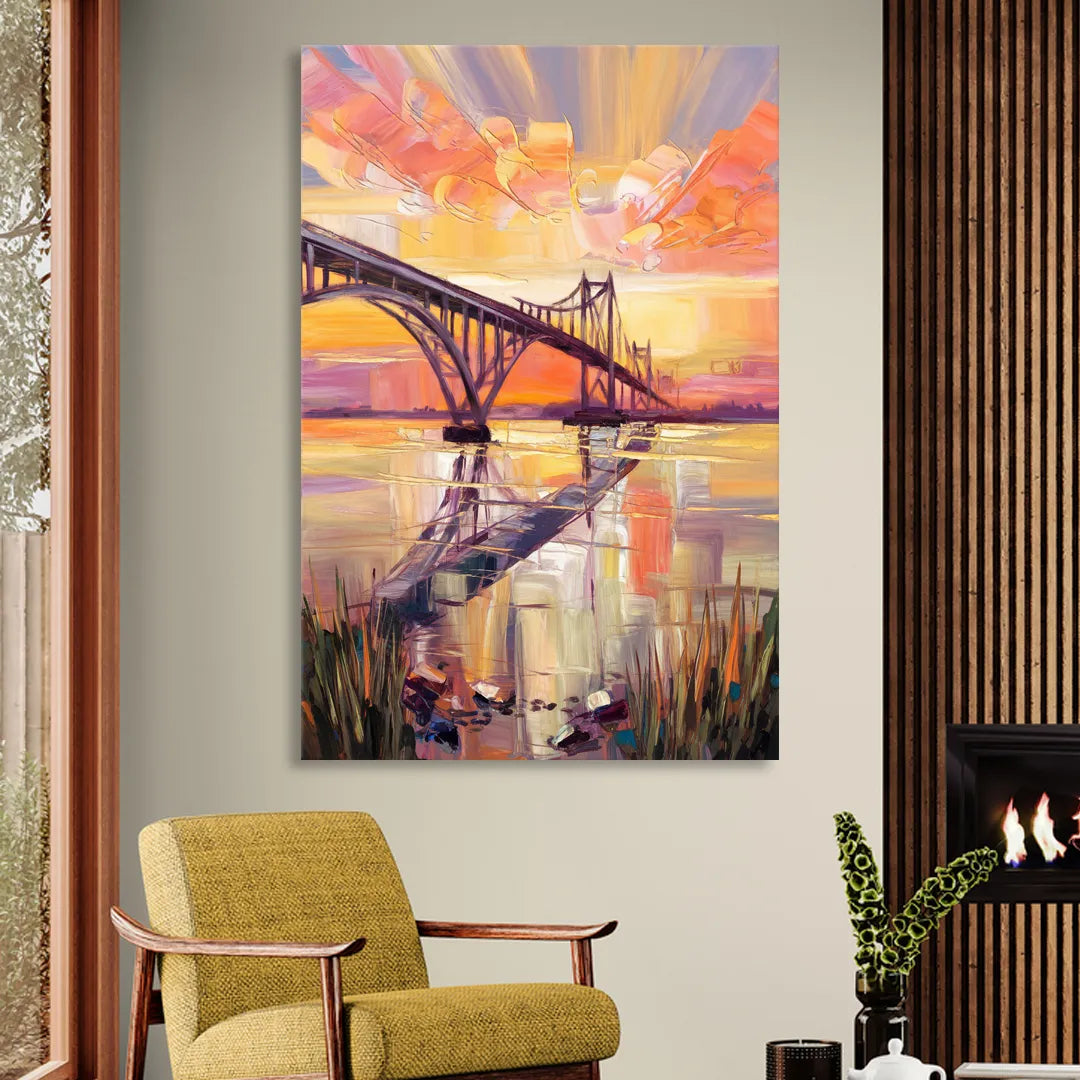 Chesapeake Bridge Panorama Sitting Room - Canvas Wall Art