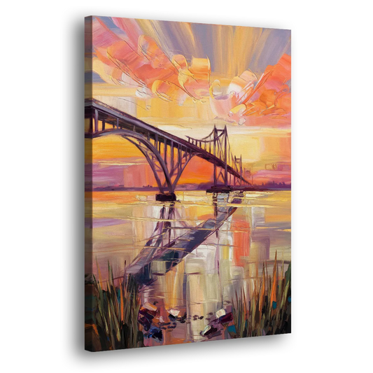 Chesapeake Bridge Panorama Side - Canvas Wall Art