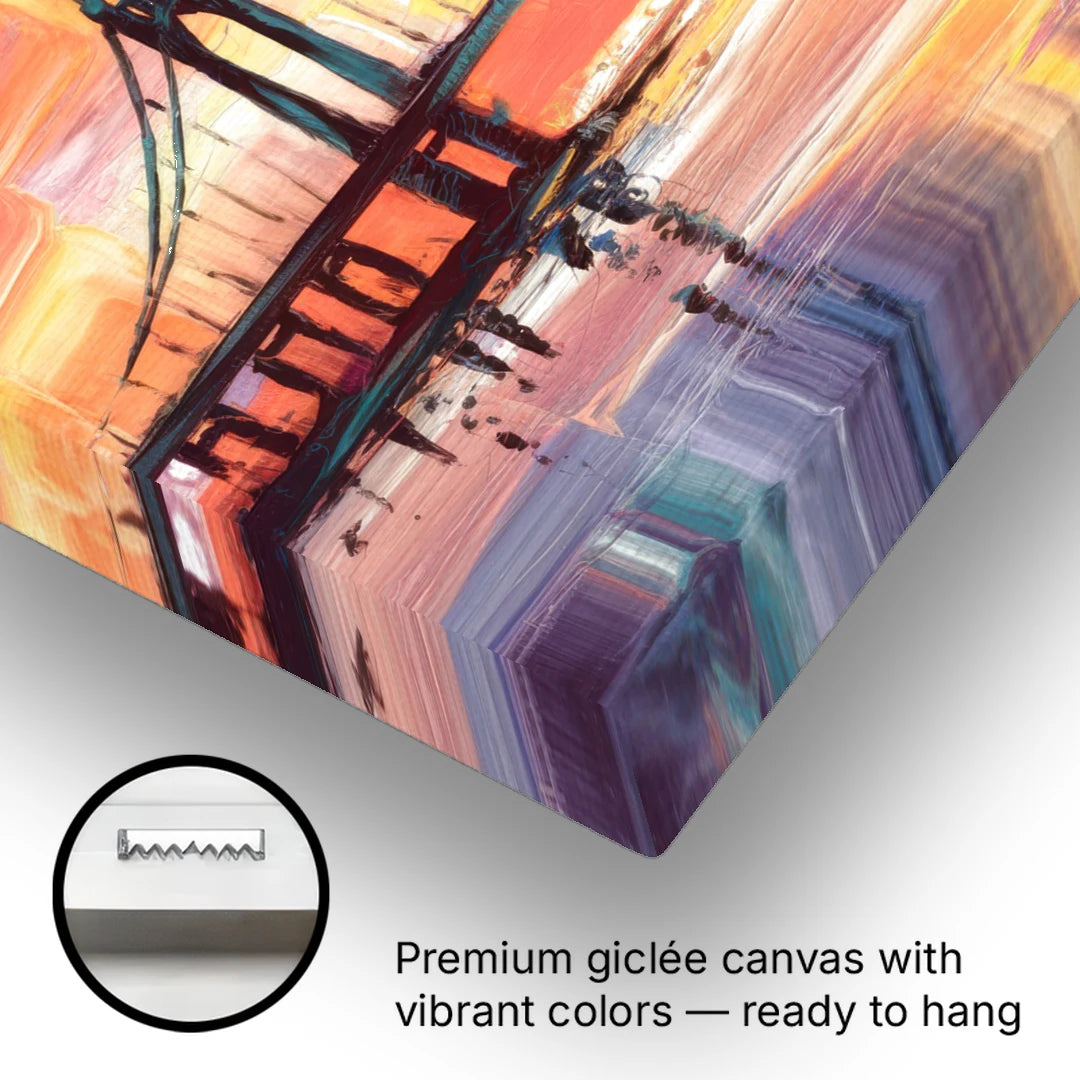 Chesapeake Bridge Silhouette - Canvas Wall Art - Gallery Wrap Corner