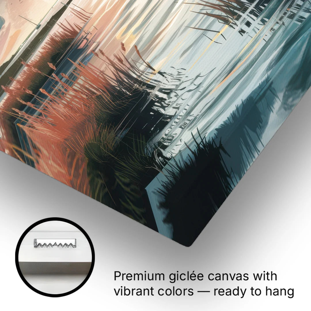 Chesapeake Coastal Sunrise - Canvas Wall Art - Gallery Wrap Corner