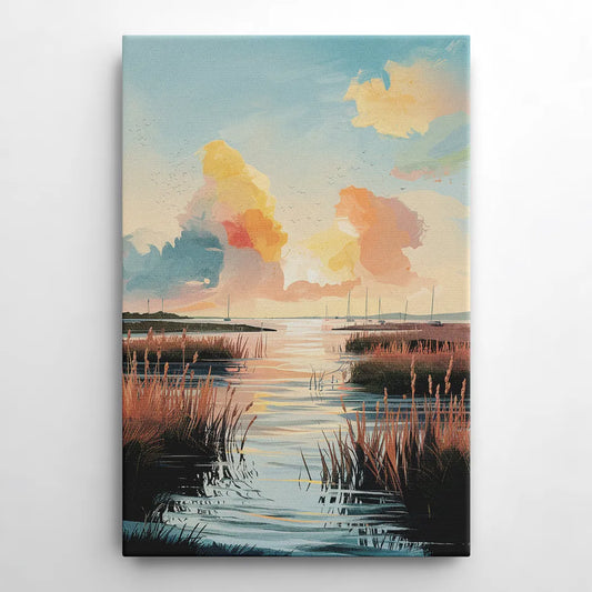 Chesapeake Coastal Sunrise - Canvas Wall Art