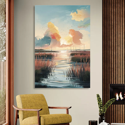 Chesapeake Coastal Sunrise Living Room - Canvas Wall Art