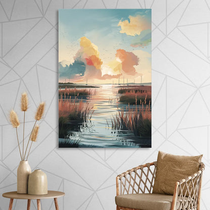 Chesapeake Coastal Sunrise Sitting Room - Canvas Wall Art