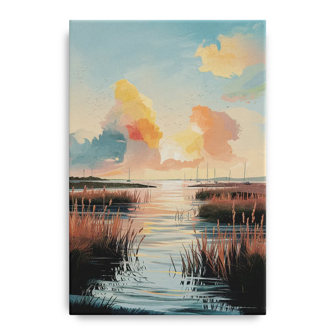 Chesapeake Coastal Sunrise Front - Canvas Wall Art