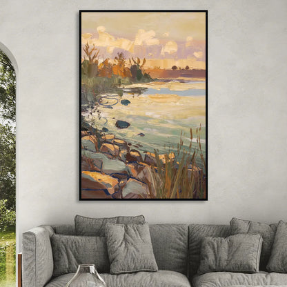 Chesapeake Scenic Horizons Sitting Room - Black Canvas Wall Art