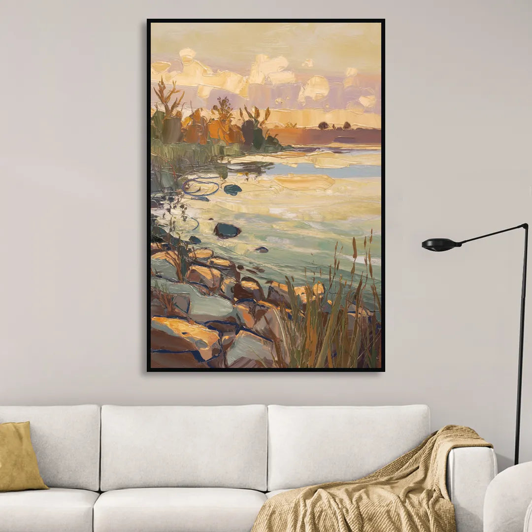 Chesapeake Scenic Horizons Living Room - Black Canvas Wall Art