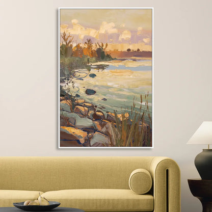 Chesapeake Scenic Horizons Sitting Room - White Canvas Wall Art