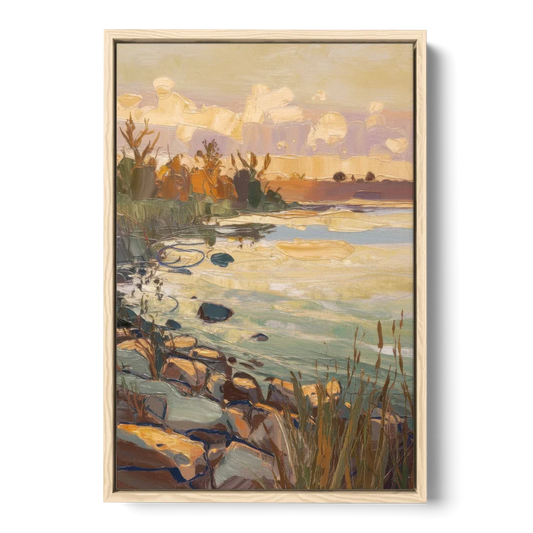 Chesapeake Scenic Horizons - Oak Framed Canvas Wall Art - Front