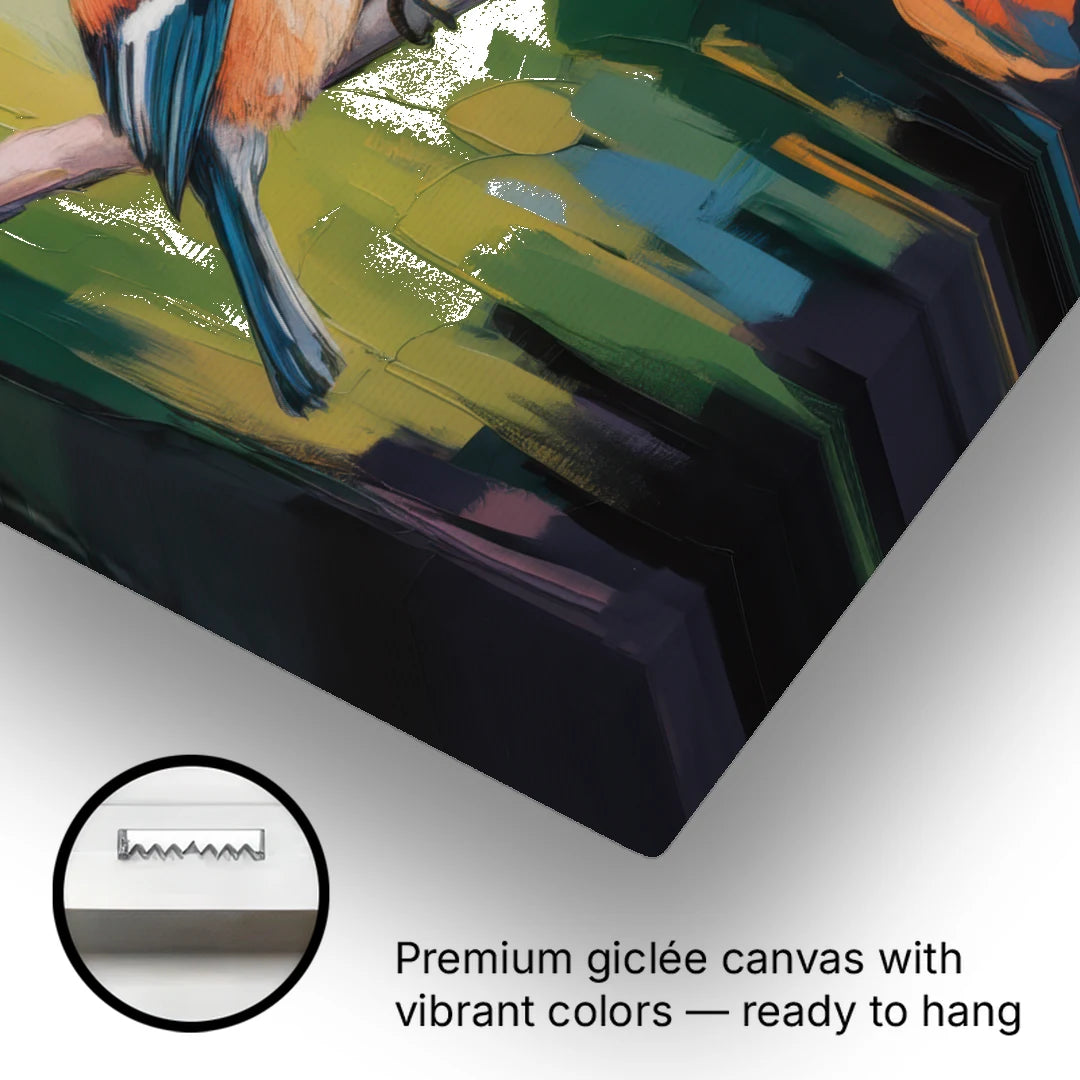 Chic Chickadee Charm - Canvas Wall Art - Gallery Wrap Corner