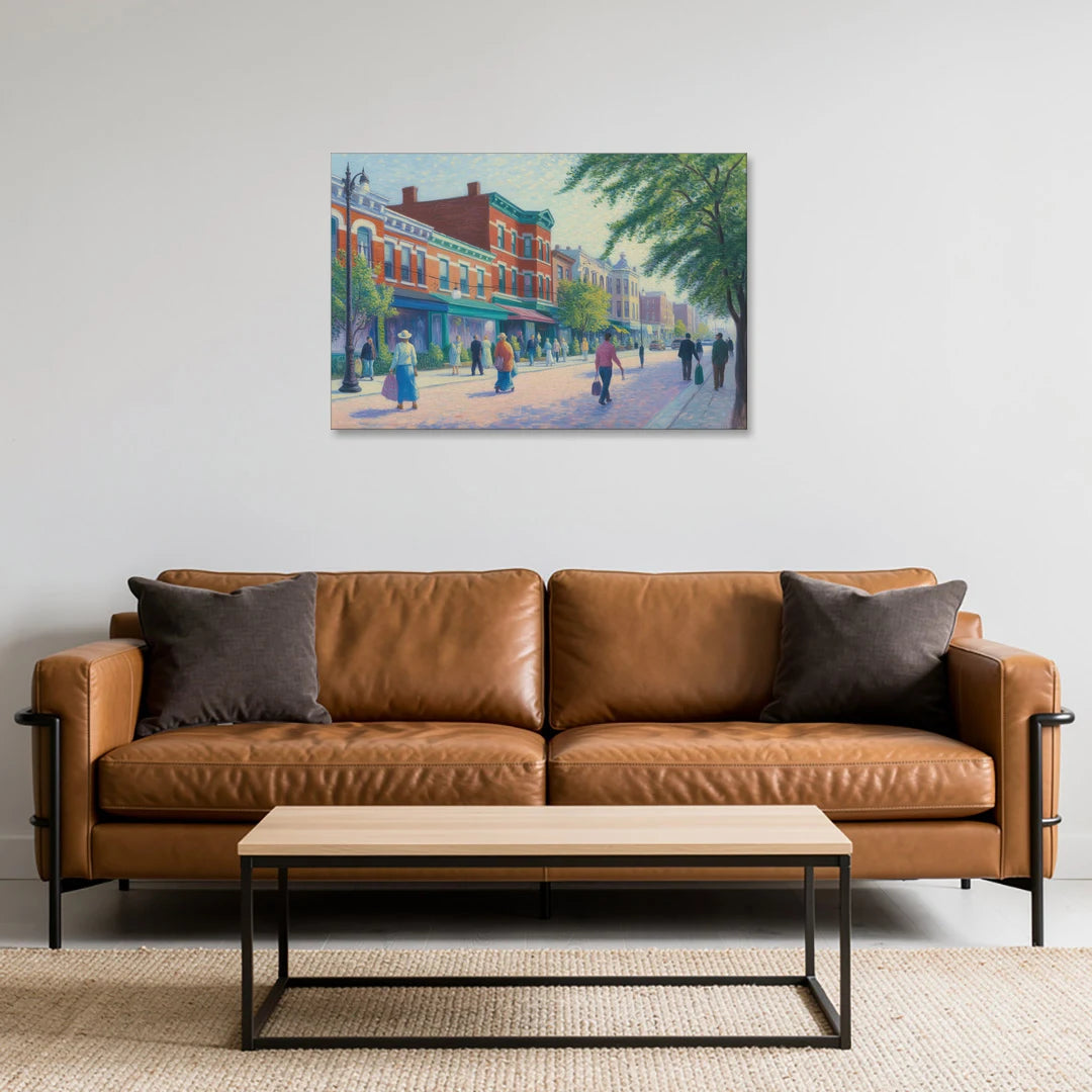 Chicago Andersonville Cultural Heritage - Canvas Wall Art - Sofa - 36x24