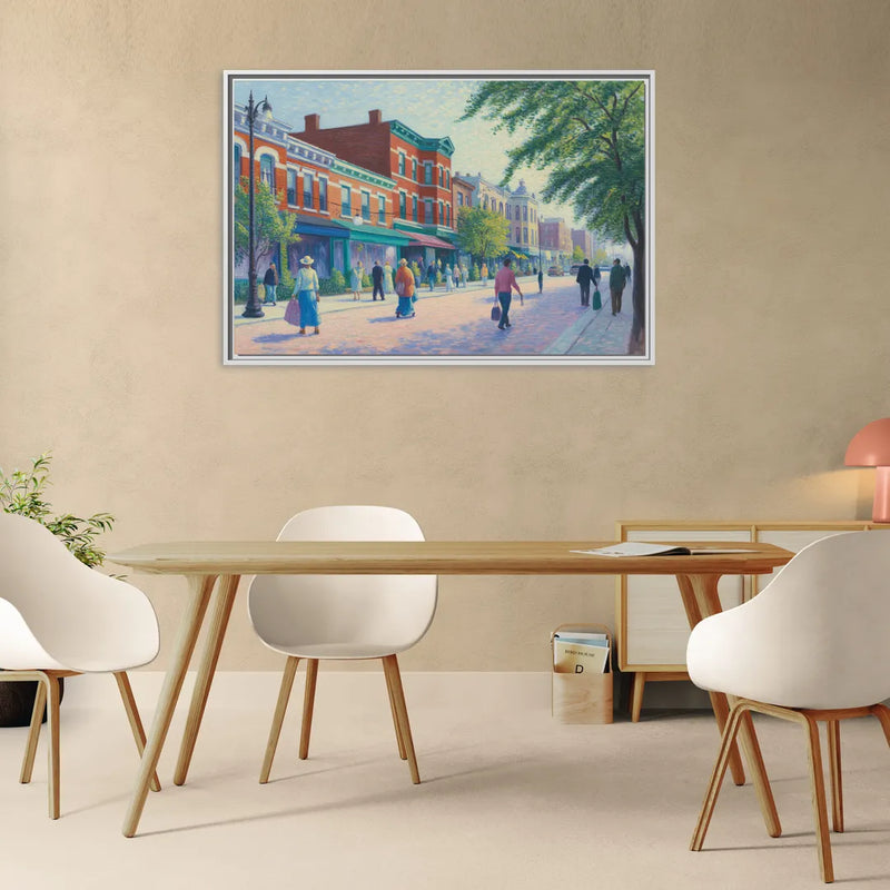 Chicago Andersonville Cultural Heritage - Living Room White Frame Canvas