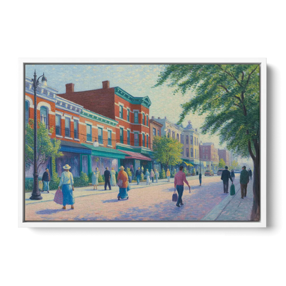Chicago Andersonville Cultural Heritage - White Frame Canvas