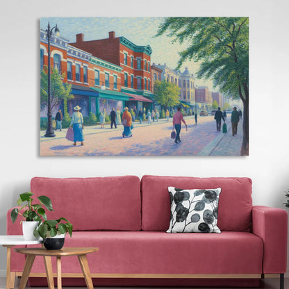 Chicago Andersonville Cultural Heritage Living Room - Canvas Wall Art