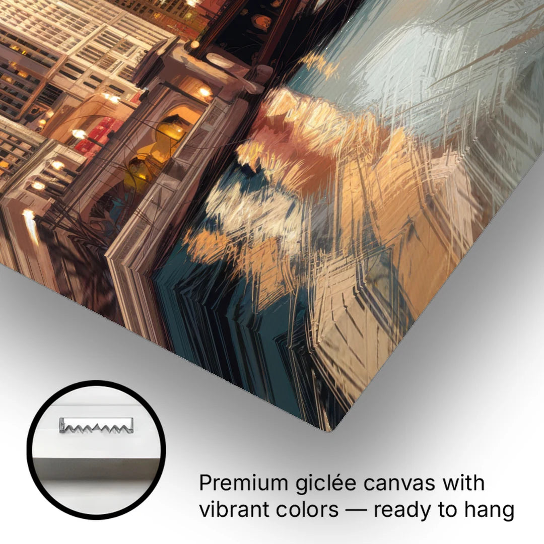Chicago Architecture and Landmarks - Canvas Wall Art - Gallery Wrap Corner