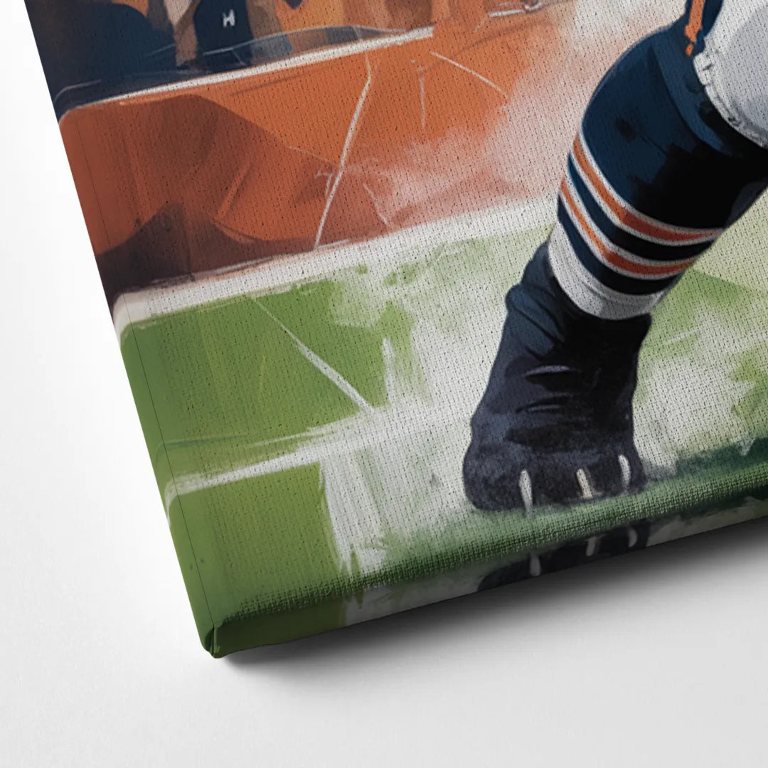 Chicago Bears Impressionistic Bear Art Canvas Close Up