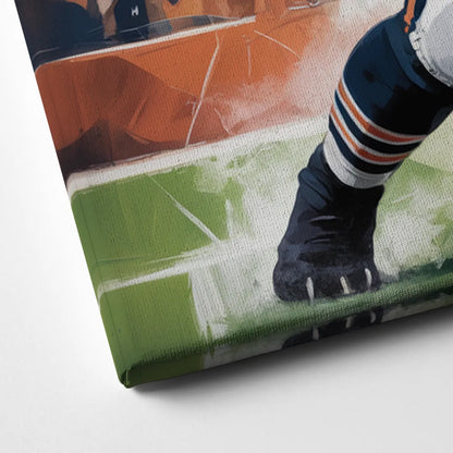 Chicago Bears Impressionistic Bear Art Canvas Close Up