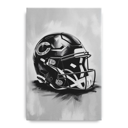Chicago Bears Vintage Helmet Design - Canvas Wall Art