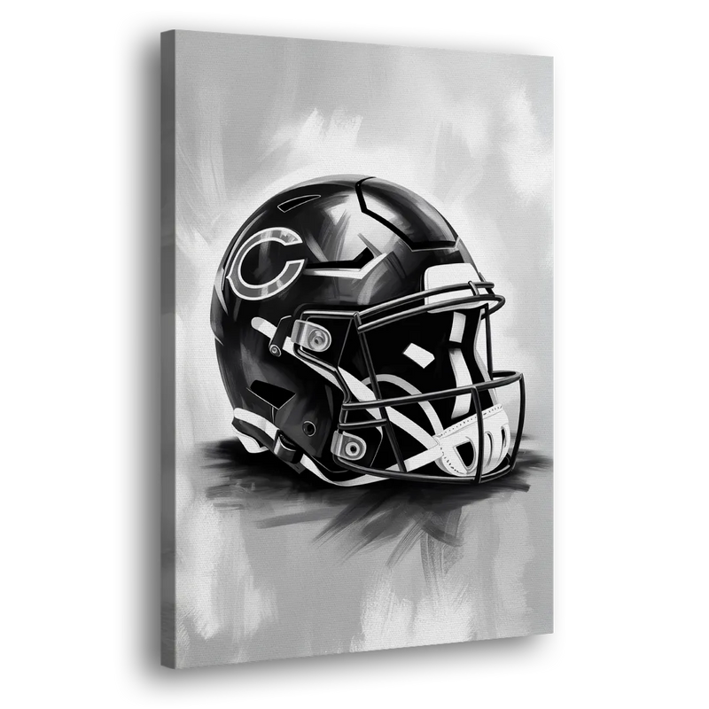 Chicago Bears Vintage Helmet Design - Canvas Print Art Sides