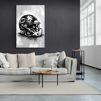 Chicago Bears Vintage Helmet Design - Canvas Wall Art Living Room