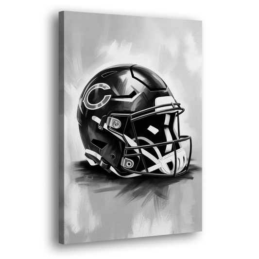 Chicago Bears Vintage Helmet Design Side - Canvas Wall Art
