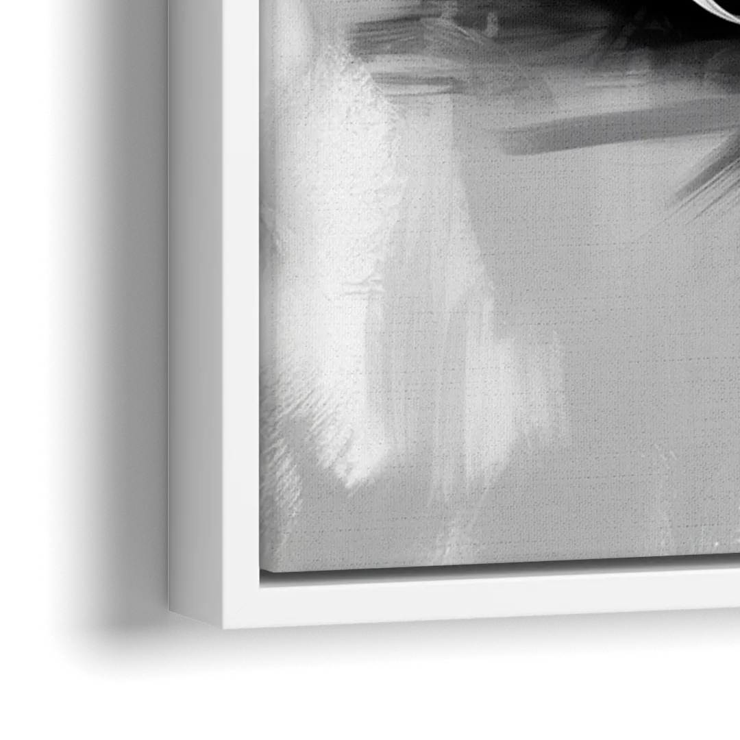 Chicago Bears Vintage Helmet Design - Close-Up White Frame Canvas