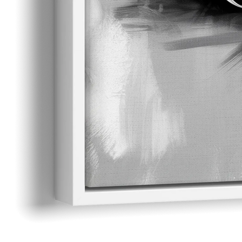 Chicago Bears Vintage Helmet Design - Close-Up White Frame Canvas