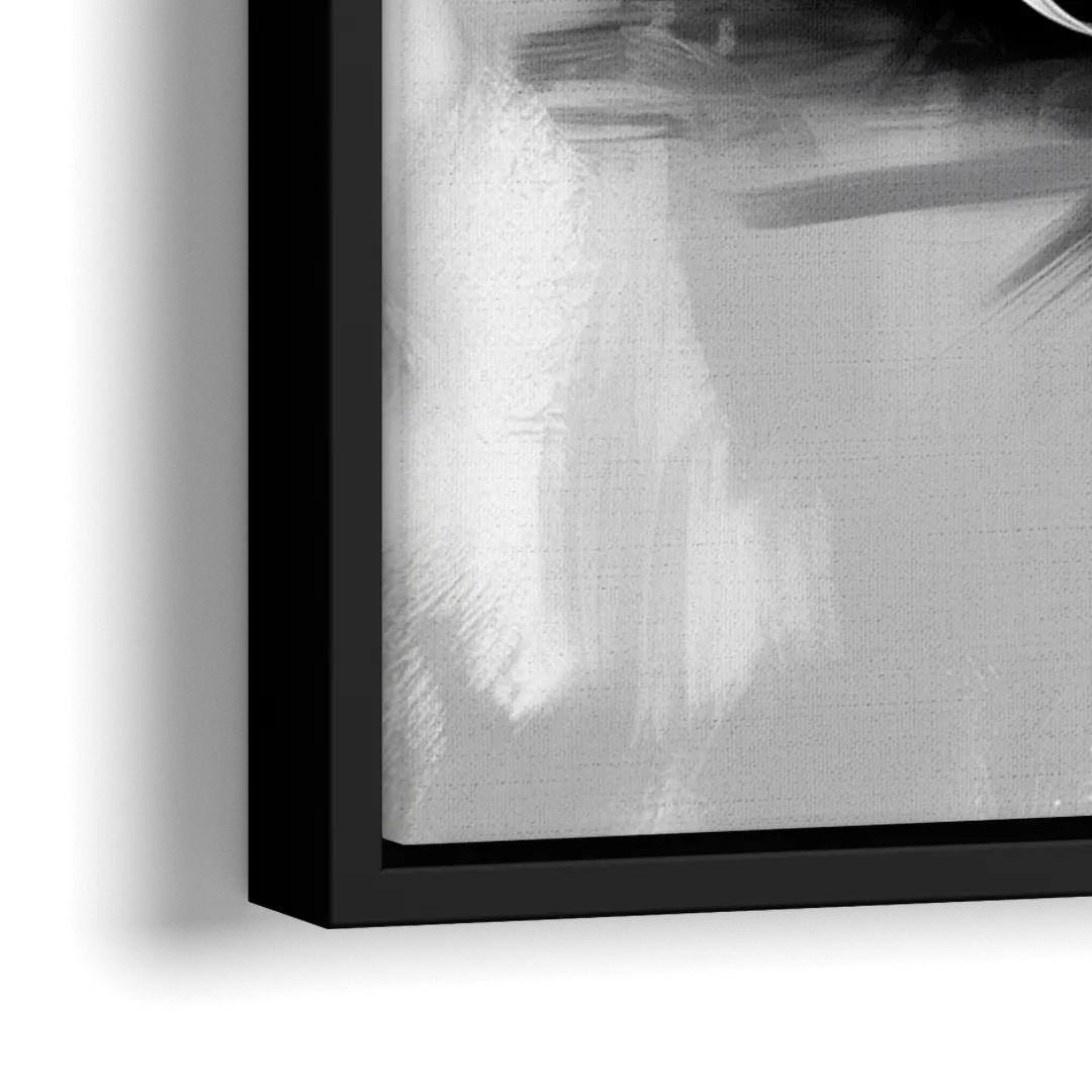 Chicago Bears Vintage Helmet Design - Close-Up Black Frame Canvas