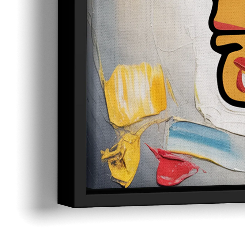 Chicago Blackhawks Classic Logo Redux - Close-Up Black Frame Canvas