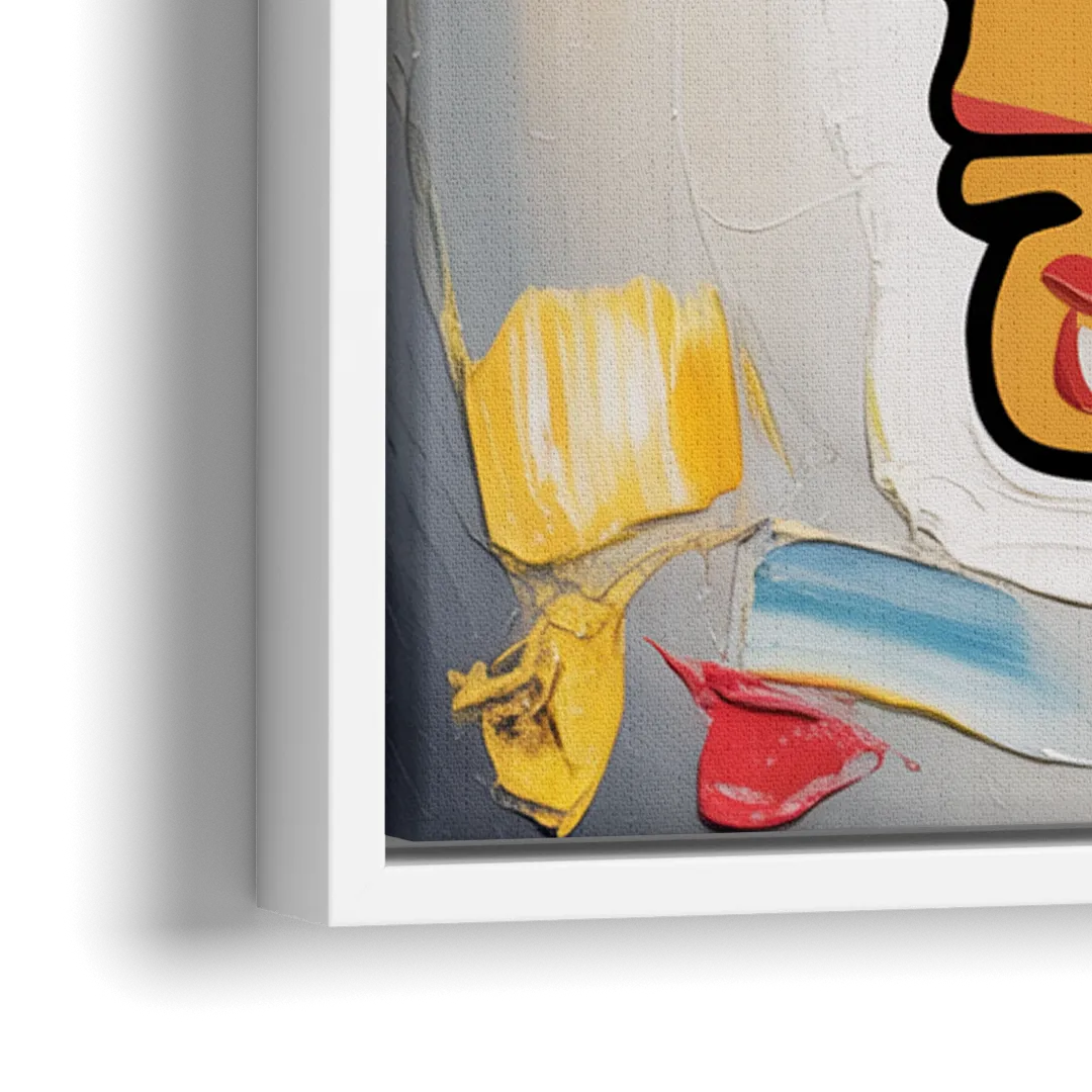 Chicago Blackhawks Classic Logo Redux - Close-Up White Frame Canvas