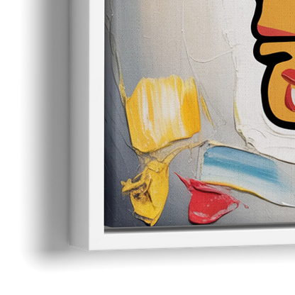 Chicago Blackhawks Classic Logo Redux - Close-Up White Frame Canvas