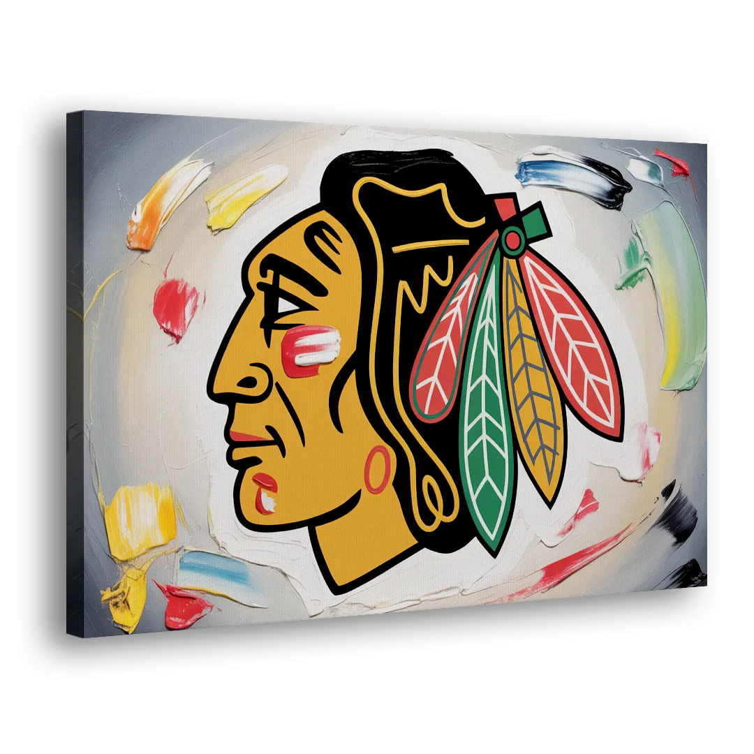 Chicago Blackhawks Classic Logo Redux - Canvas Print Art Sides