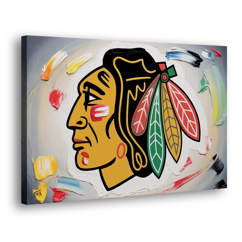 Chicago Blackhawks Classic Logo Redux - Canvas Print Art Sides
