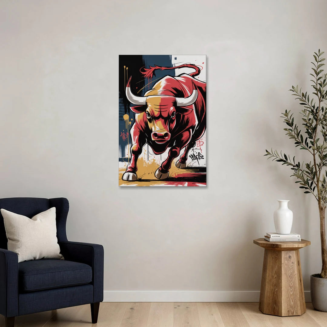 Chicago Bulls Street Graffiti Edition - Canvas Wall Art - Sofa - 24x36