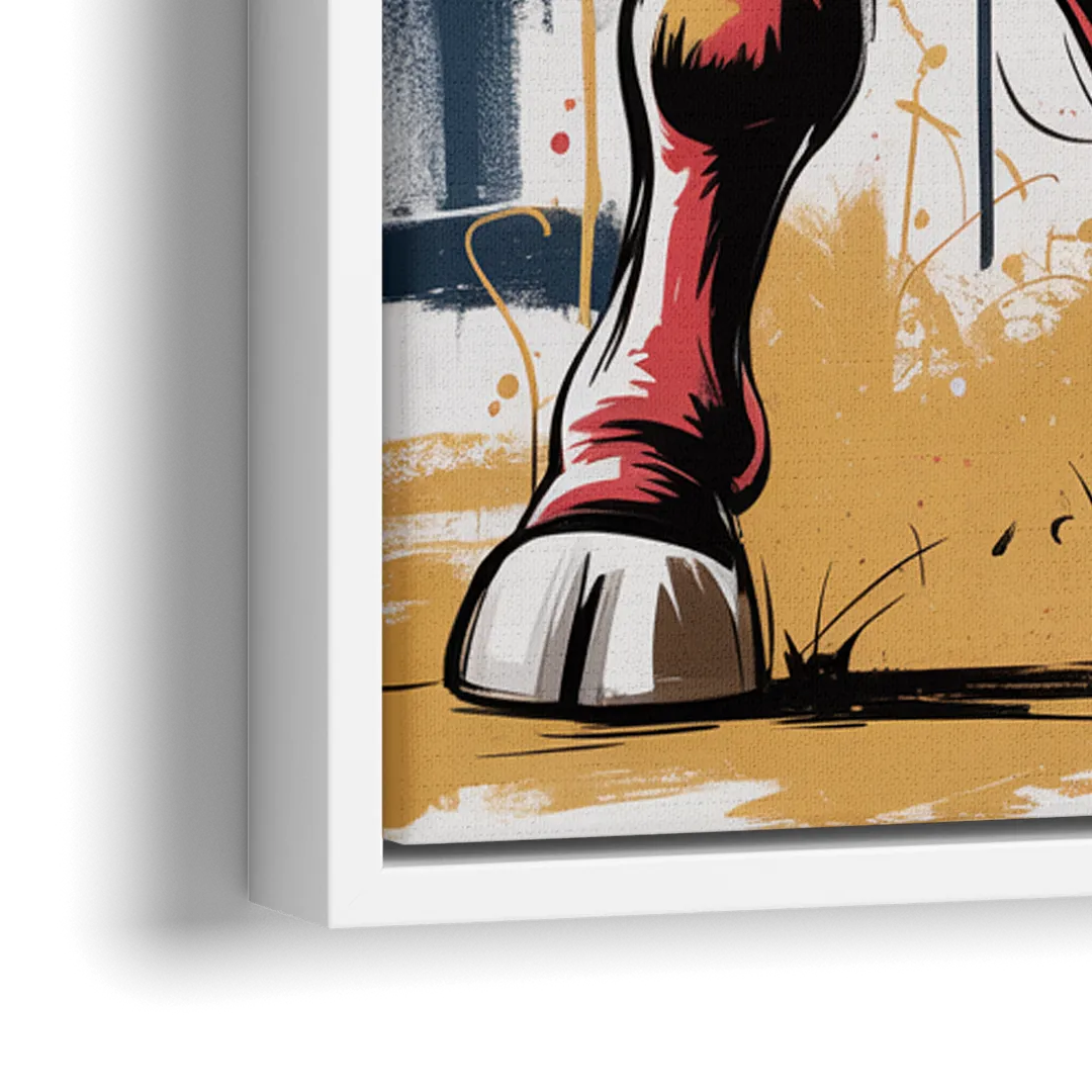 Chicago Bulls Street Graffiti Edition - Close-Up White Frame Canvas