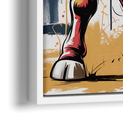 Chicago Bulls Street Graffiti Edition - Close-Up White Frame Canvas