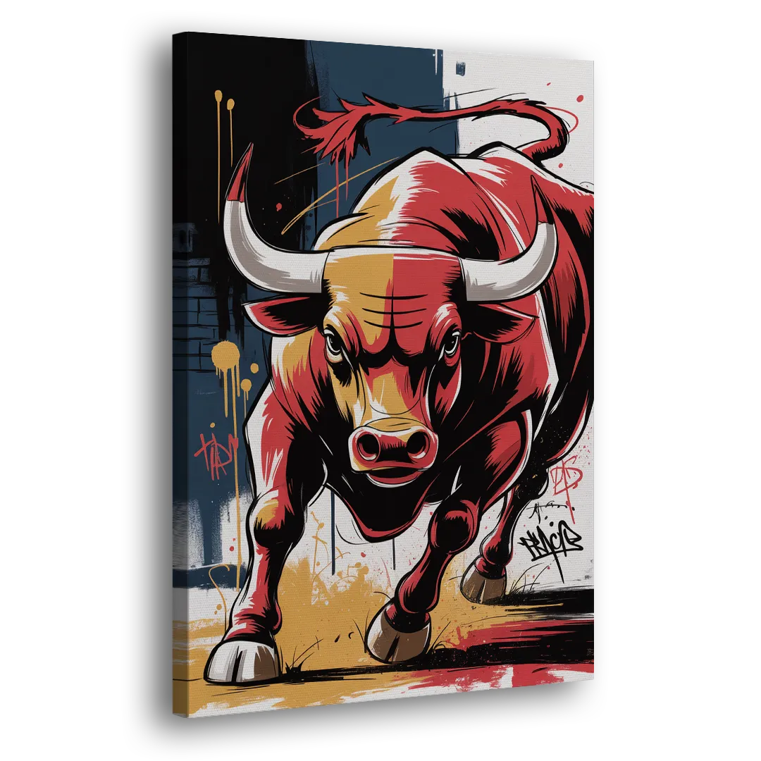 Chicago Bulls Street Graffiti Edition - Canvas Print Art Sides