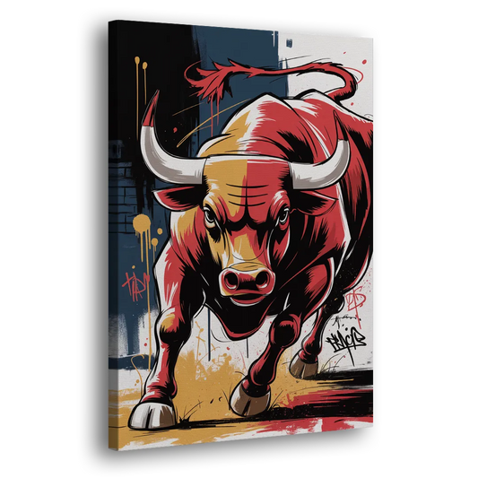 Chicago Bulls Street Graffiti Edition Side - Canvas Wall Art