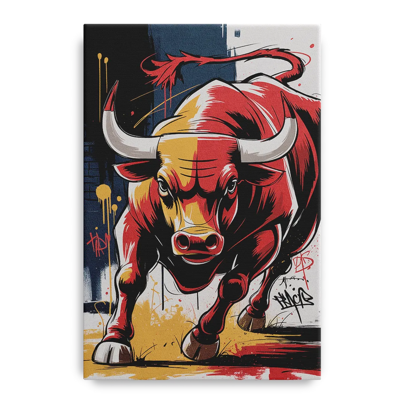 Chicago Bulls Street Graffiti Edition Front - Canvas Wall Art