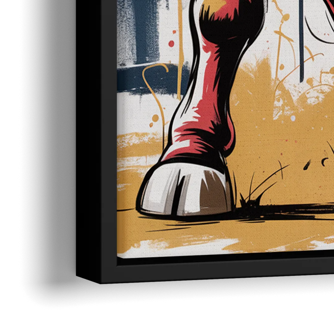 Chicago Bulls Street Graffiti Edition - Close-Up Black Frame Canvas