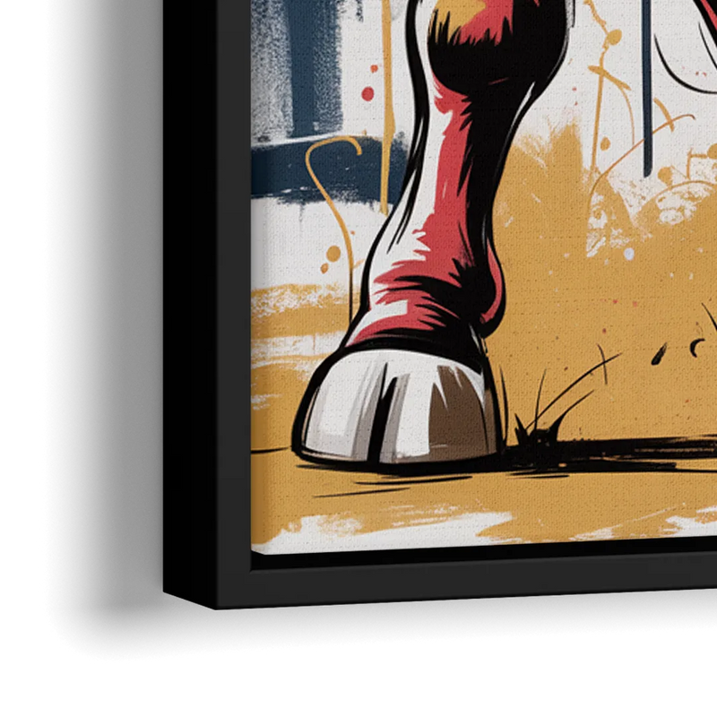 Chicago Bulls Street Graffiti Edition - Close-Up Black Frame Canvas