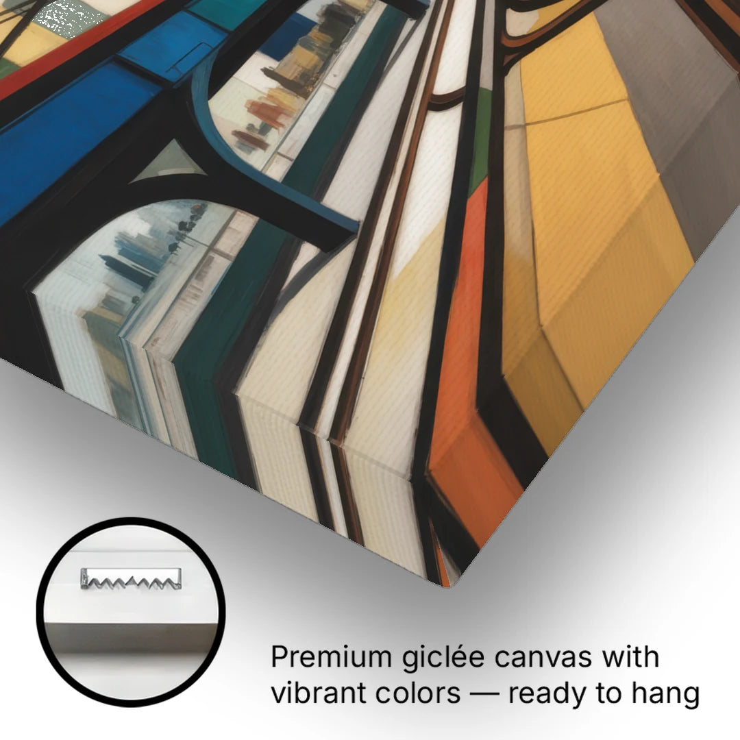Chicago CTA Train Lines Pop Art - Canvas Wall Art - Gallery Wrap Corner