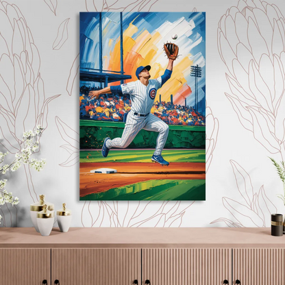 Chicago Cubs Outfield Catch Living Room - Canvas Wall Art