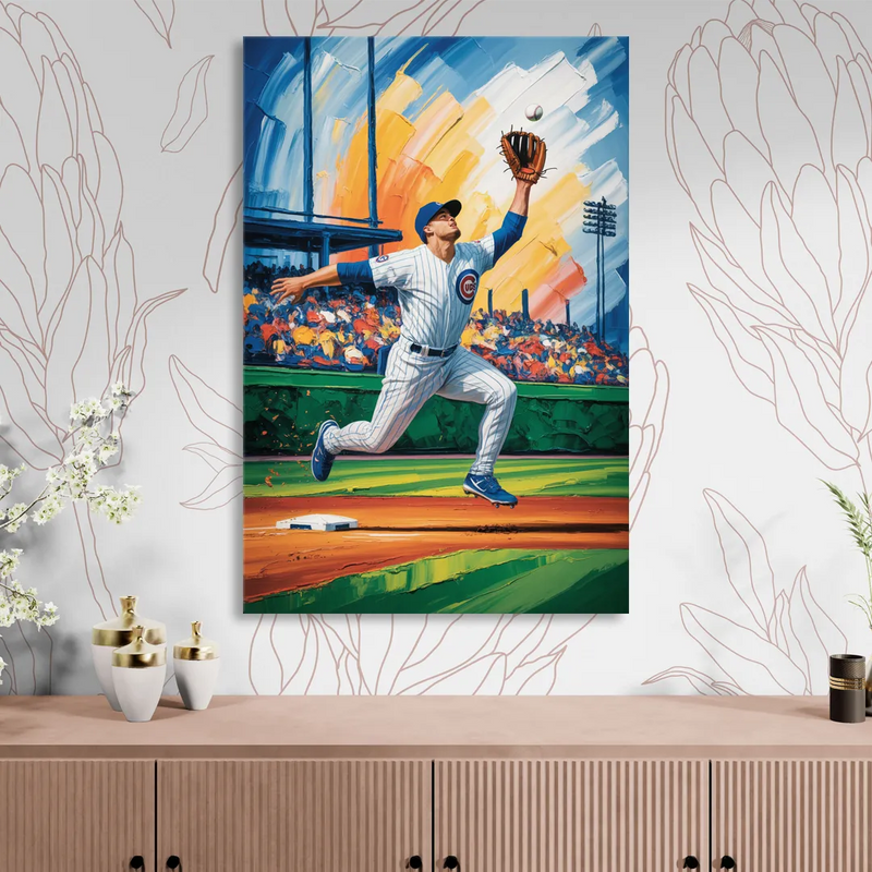 Chicago Cubs Outfield Catch Living Room - Canvas Wall Art