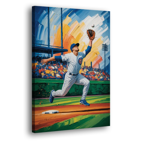 Chicago Cubs Outfield Catch - Canvas Wall Art