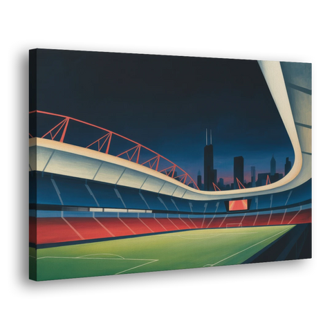 Chicago Fire FC Stadium Night - Canvas Wall Art - Side
