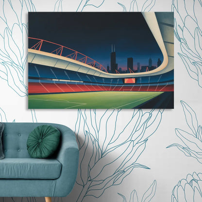 Chicago Fire FC Stadium Night Living Room - Canvas Wall Art