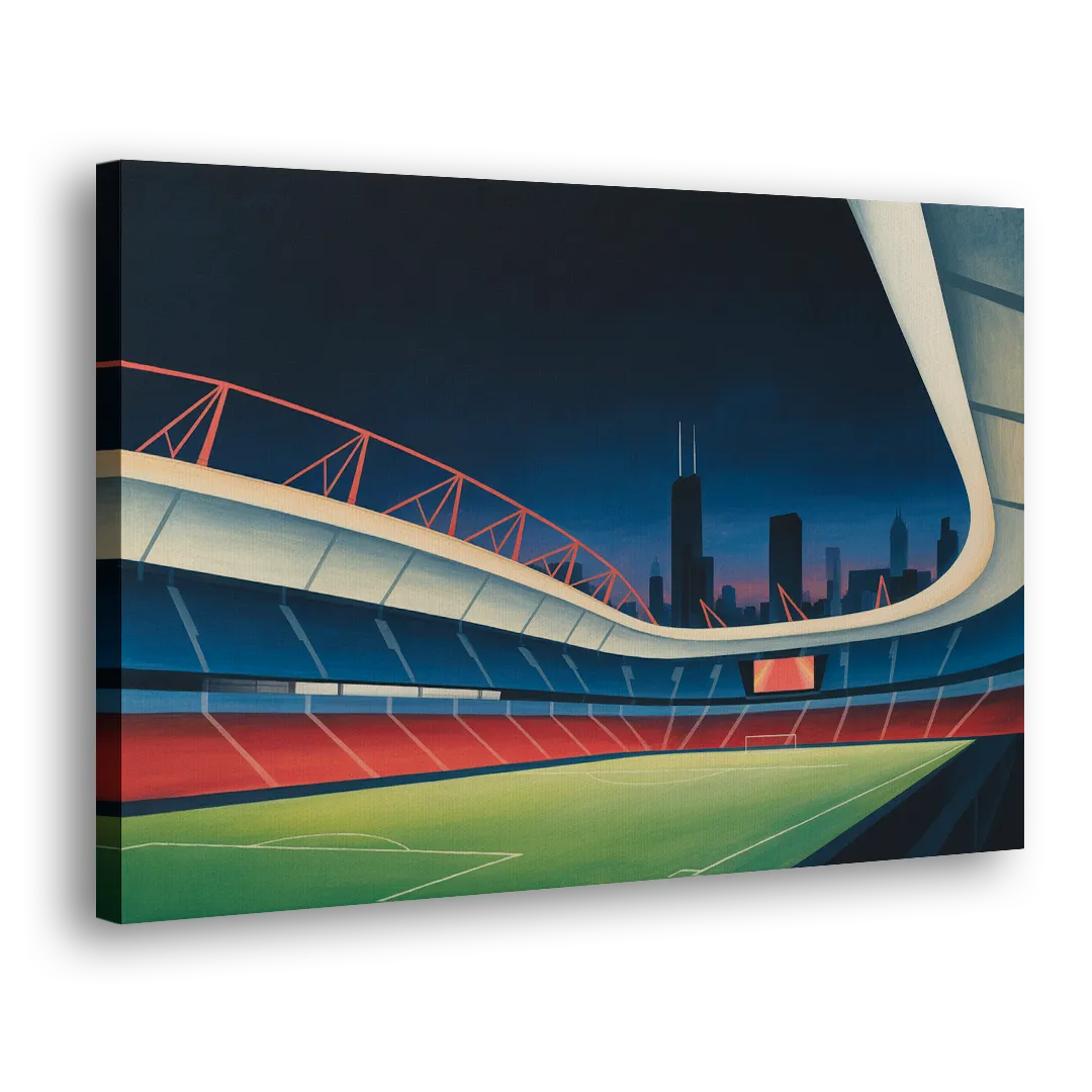 Chicago Fire FC Stadium Night - Canvas Print Art Sides