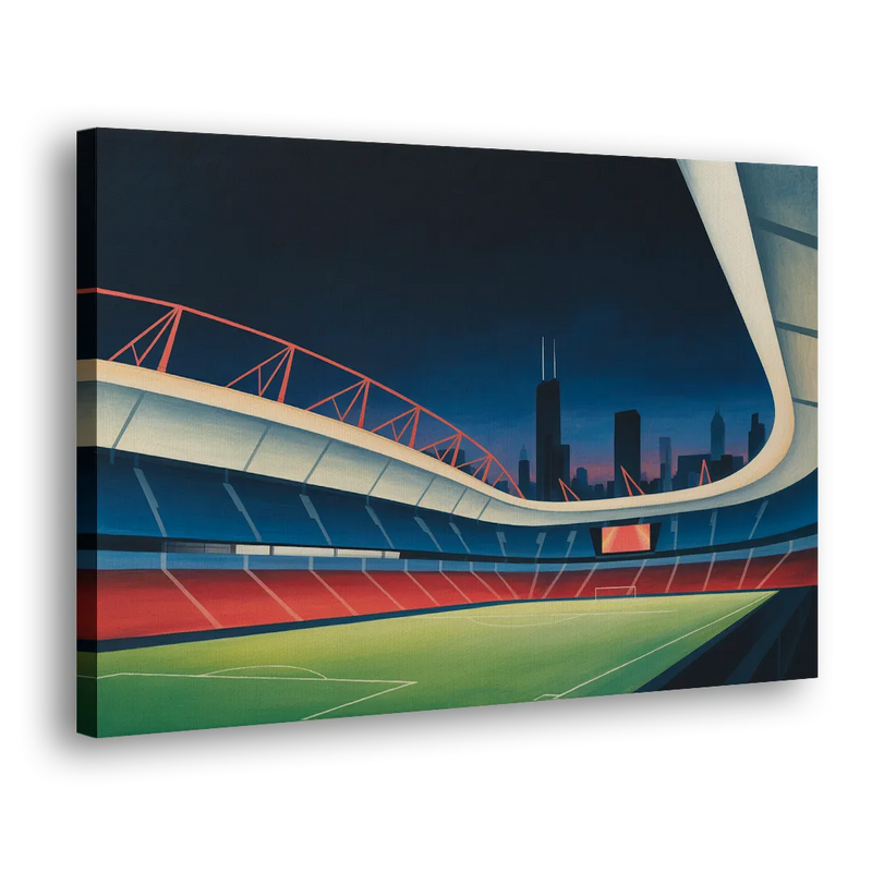 Chicago Fire FC Stadium Night - Canvas Print Art Sides
