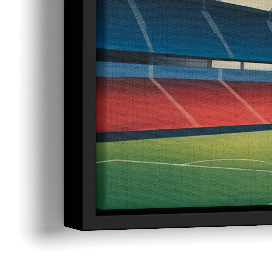 Chicago Fire FC Stadium Night - Close-Up Black Frame Canvas